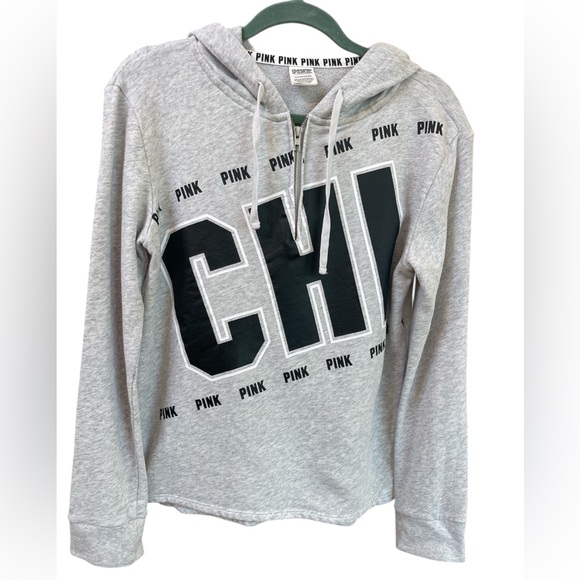 PINK Victoria's Secret Tops - Victoria’s Secret Pink CHI half zip hooded small top
